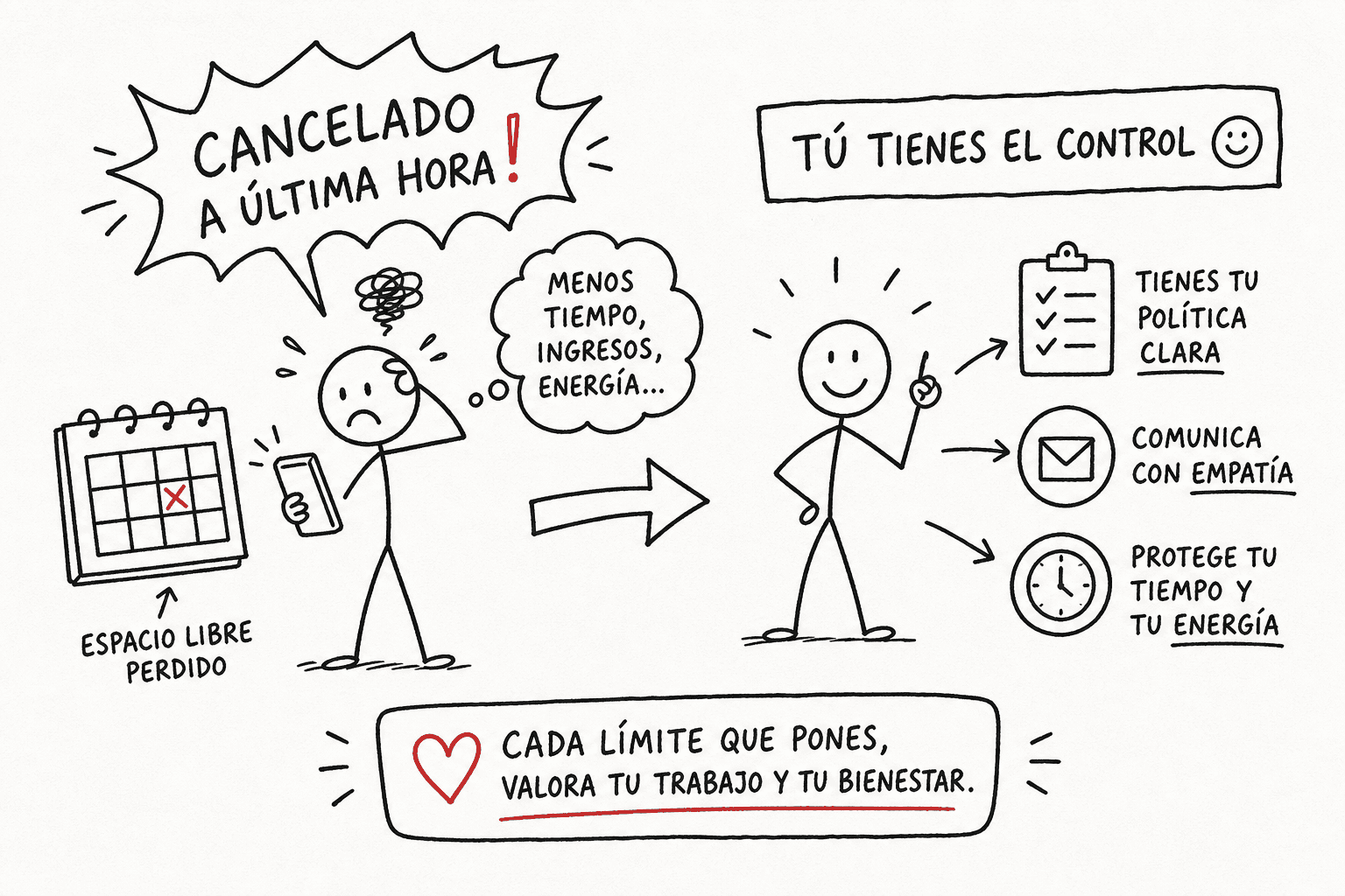 Qué hacer cuando un paciente cancela a última hora